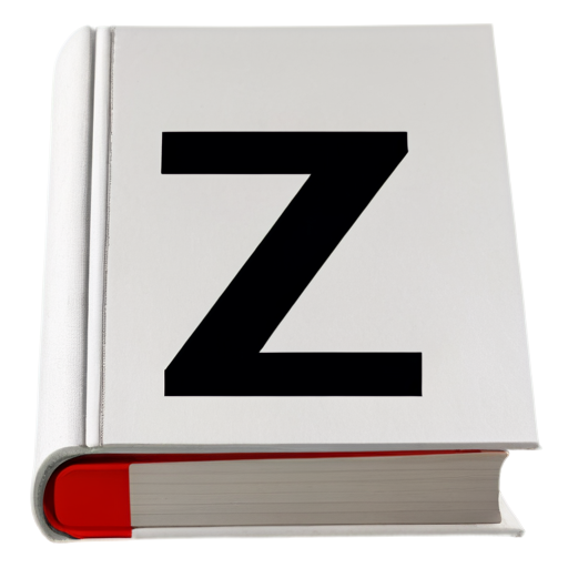 z on front of book - icon | sticker