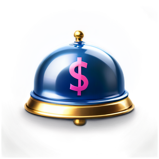 a notification bell with a dollar sign inside of it - icon | sticker