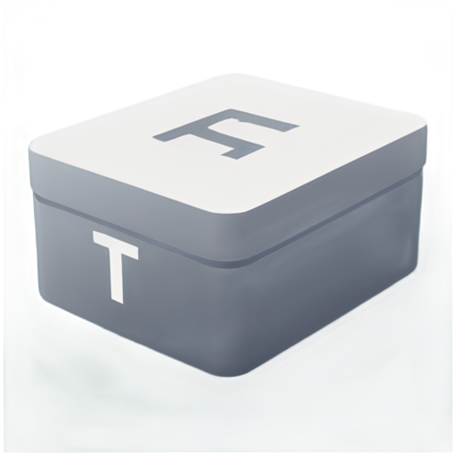 Letter T. box - icon | sticker