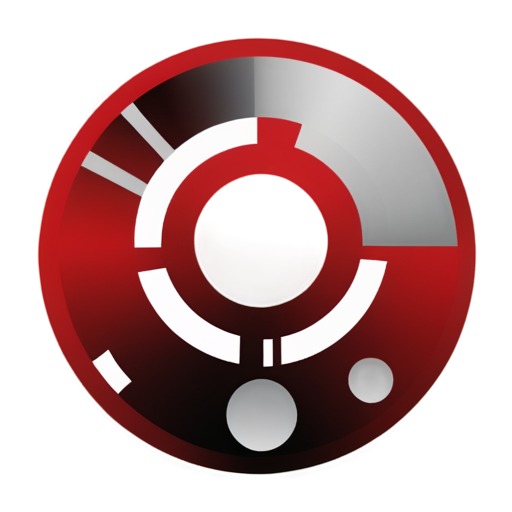 mechatronics and machine building red and white theme - icon | sticker