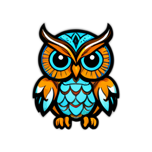 Create a logo "Boho" which means "owl". Also, let's play around owl icon. All that should be in a flat and simple design. Don't forget to add Boho word - icon | sticker