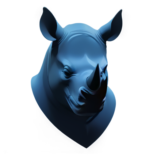 Rhinoceros wearing anonymous mask with ak 47, cyberpunk style - icon | sticker