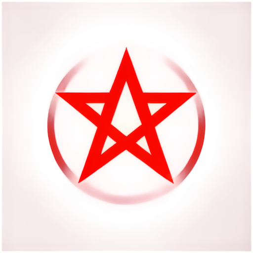 red pentagram - icon | sticker