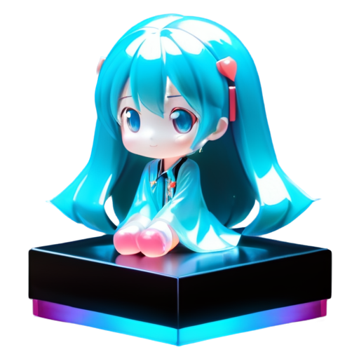 Hatsune Miku, proportional, colorized - icon | sticker