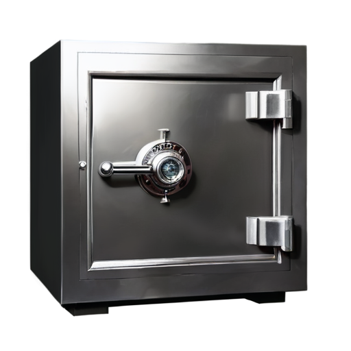 bank vault stainless steel round safe - icon | sticker