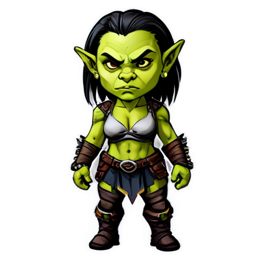 female orc - icon | sticker