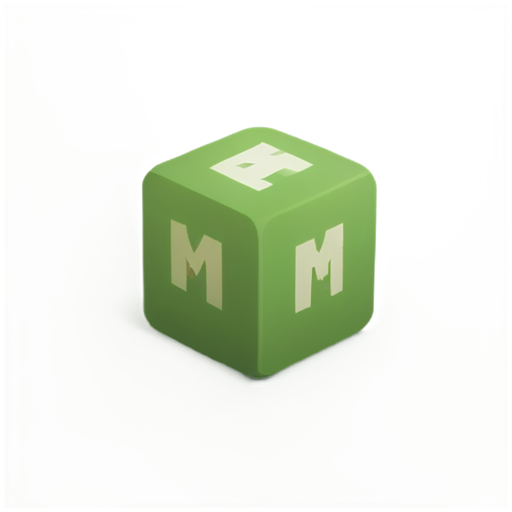 Minecraft style word: M - icon | sticker