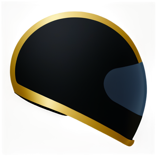 Motorcyclist's helmet, gold, simple line, designed to look like an icon for a mobile game - icon | sticker