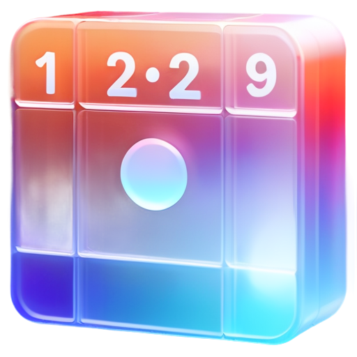 glass calendar icon - icon | sticker