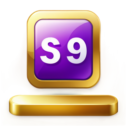 Lottery, icon for the site, flat style, color gold silver, background color purple, form factor - square with rounded corners - icon | sticker