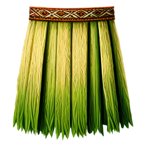 simple poor tribal jungle medieval loincloth made of grass - icon | sticker