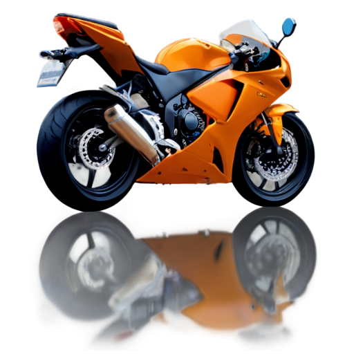 orange motorcycle honda cbr600 silhouette - icon | sticker