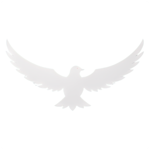 Dove,head up,wings down - icon | sticker