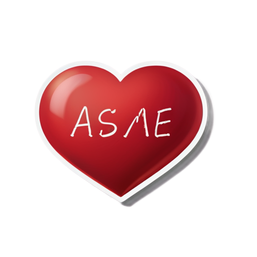 ask me text on a red heart - icon | sticker