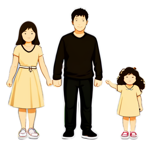 family icon light beige no background no face - icon | sticker