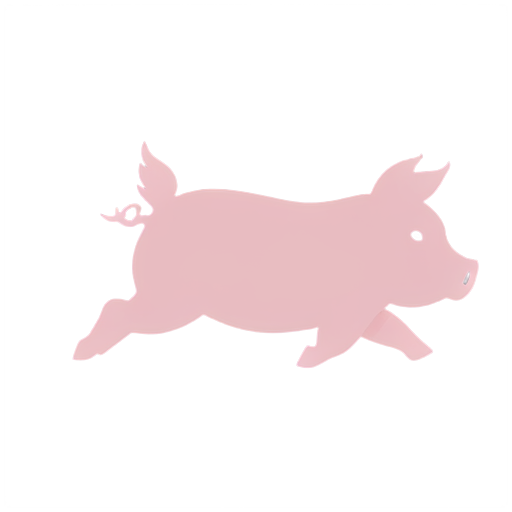 A flying pig - icon | sticker