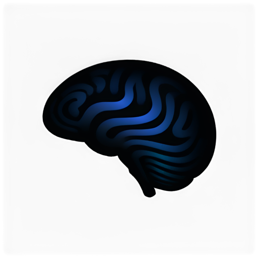 Obsidian brain, fantasy colours - icon | sticker