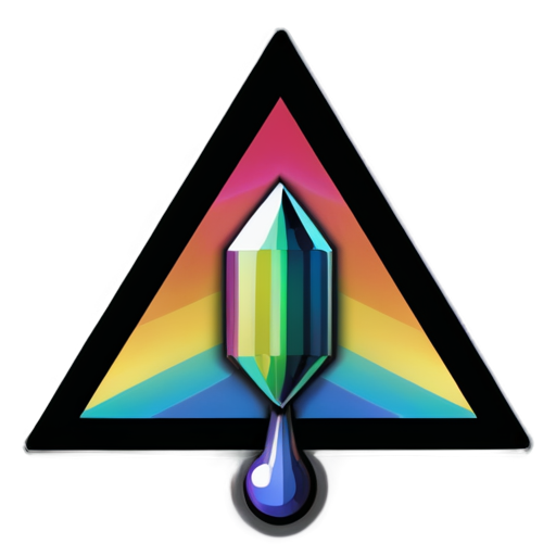 the prism decomposes light into a spectrum - icon | sticker