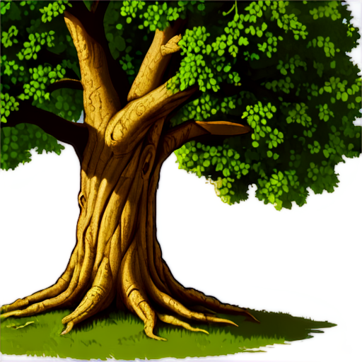 medieval elm tree - icon | sticker