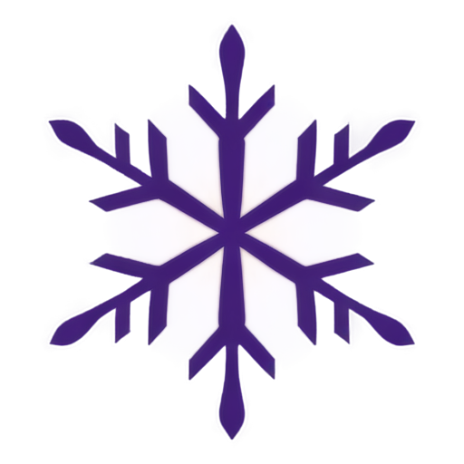 purple snowflake - icon | sticker