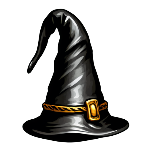 artistic style wizard hat - icon | sticker