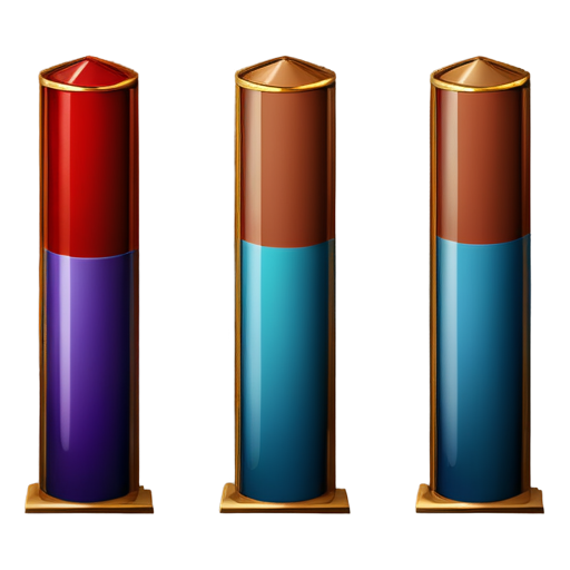 medieval colorful bar graph - icon | sticker