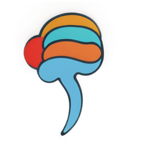 Second brain, fantasy colours - icon | sticker