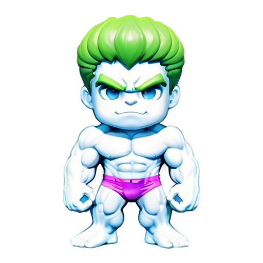 Epic full-body illustration of Hulk, standing heroically, with a dynamic pose, detailed muscles, powerful and inspiring, high-definition, realistic style. - icon | sticker