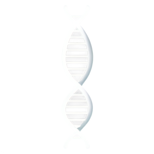 maximal simple and short white dna icon with transparent background - icon | sticker