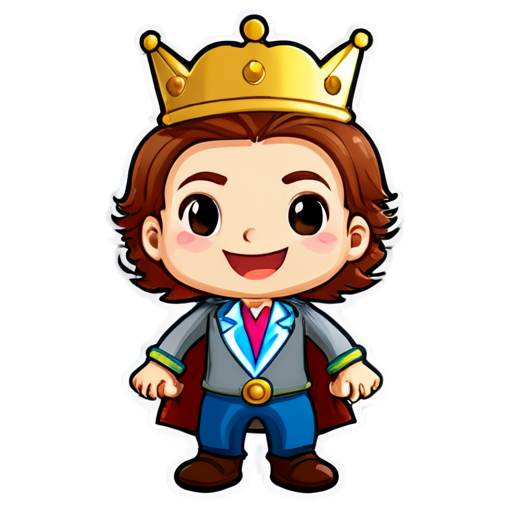 customer king smiling vivid real - icon | sticker