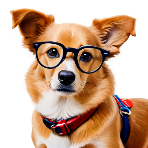 dog, glasses, style, intelligence, wit, fashion, uniqueness, pet, appearance, accessories, personality, expressiveness, cute, charming, funny, smart look, intelligence, fashionable, fun, confidence, character. - icon | sticker