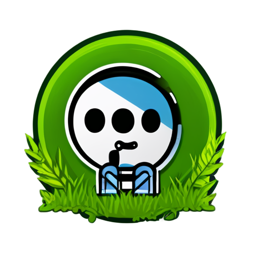 device farm simple 2d cartoon clean farming logo - icon | sticker