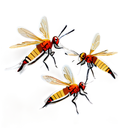 multiple mosquito flying - icon | sticker