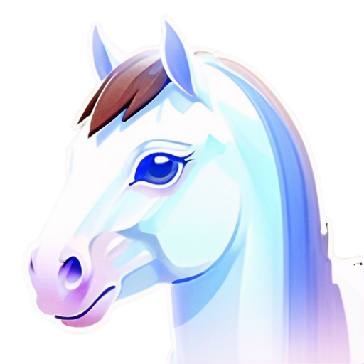 flat image of a horse's muzzle. The horse's mane covers one eye. The color of the muzzle and inscription is dark brown. Below the head in the center is the inscription LEGENDA KAVKAZA - icon | sticker