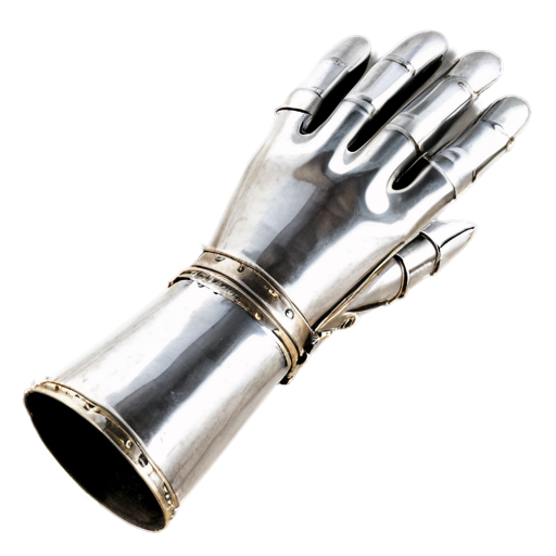 Simple poor medieval plate gauntlets - icon | sticker