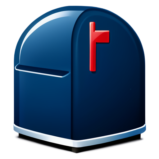 simple mailbox round icon cartoon - icon | sticker