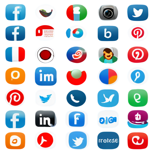 social media market - icon | sticker