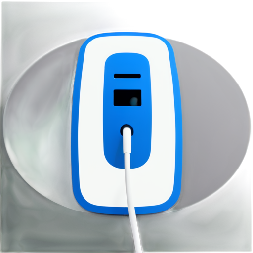 wallbox Charging station electro car, realistic, blue, white, symple - icon | sticker