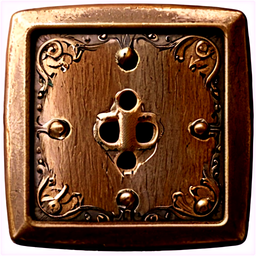 medieval button square - icon | sticker