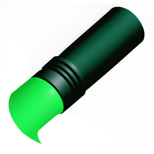 cyberpunk themed flashlight icon in dark green themed colors with black background - icon | sticker