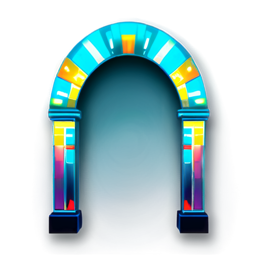 Arch with led strips - icon | sticker