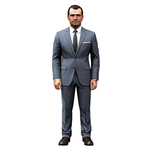 GTA V, Michael, grey suit, only head - icon | sticker