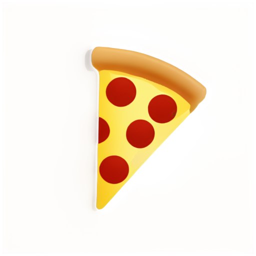 a pizza icon with a capital P - icon | sticker