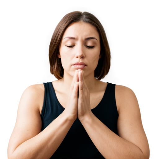 animated dark hands praying - icon | sticker