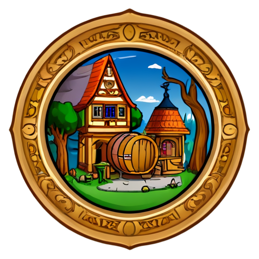 Logo for a medieval tavern - icon | sticker