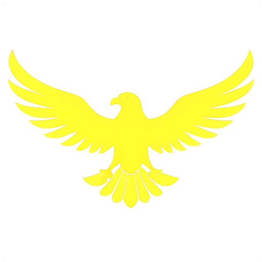 T-shaped eagle, in a sharp style - icon | sticker