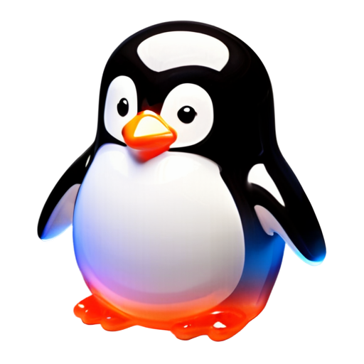 The Linux penguin with a swastika flag - icon | sticker