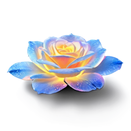 Prompt: lighting art,Best quality, Masterpiece, glowing water,glowing rose, (transparent petals:1.2), Petal texture