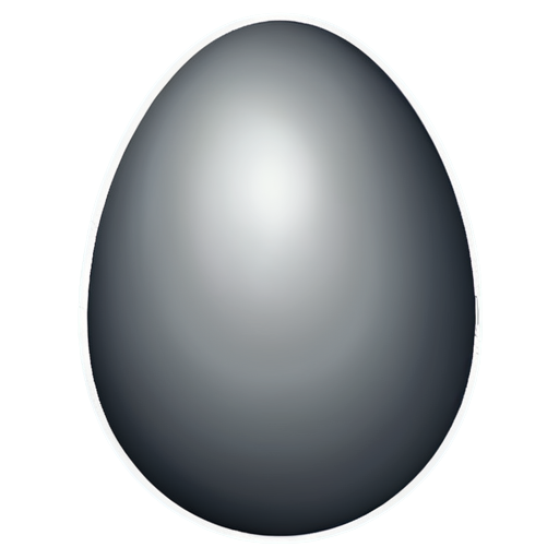 baby egg shell icon grey no background - icon | sticker