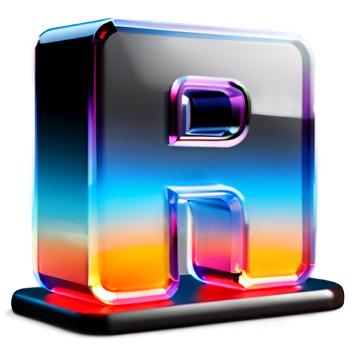 dark metal style, glowing style, big letter "H" - icon | sticker